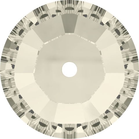 3128 3mm Crystal Moonlight (001MOL) F - Moonlight Colored Pillar Stone with Hole in the Middle