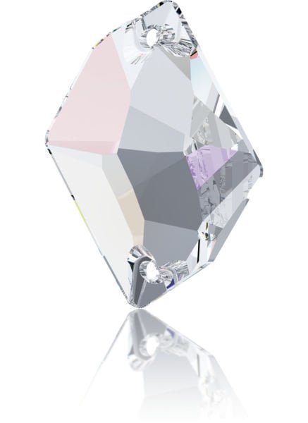 3265 20x16mm Crystal AB (001AB) Foiled Cosmic Pillar Stone Janjan - 12-36-72 Piece Packages