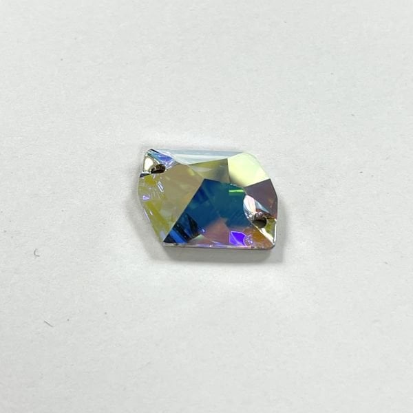 3265 20x16mm Crystal AB (001AB) Foiled Cosmic Pillar Stone Janjan - 12-36-72 Piece Packages