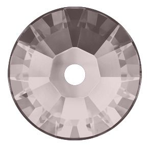 Swarovski 3128 Lochrosen 8mm Crystal BLUSH (001BLUSH) - Derin Mor Renkli Ortadan Delikli Dikme Taş