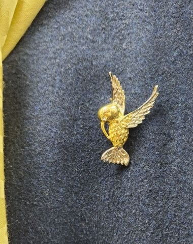 Sarı Kanarya Vintage Broş