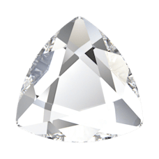 2472 5mm Crystal (001) Foyalı - Kıvrımlı Üçgen Şekilli Beyaz Kristal Taş