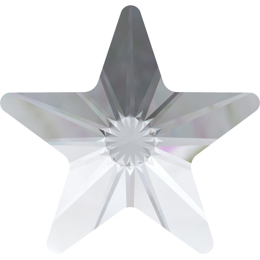 2816 5mm Crystal (001) Hotfix - Yıldız Şekilli Ütüyle Yapışan Beyaz Taş