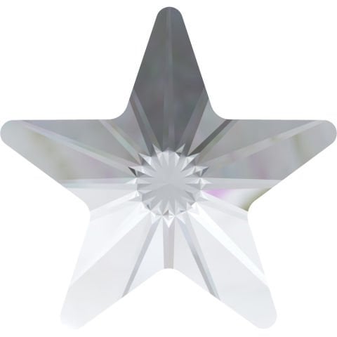 2816 5mm Crystal (001) Hotfix - Yıldız Şekilli Ütüyle Yapışan Beyaz Taş