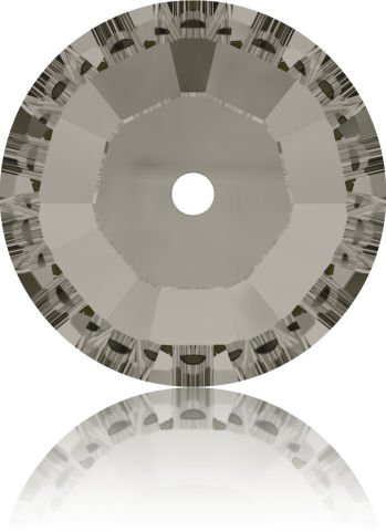3128 4mm Crystal Satin (001SAT) F - Gray Colored Center Hole Post Stone