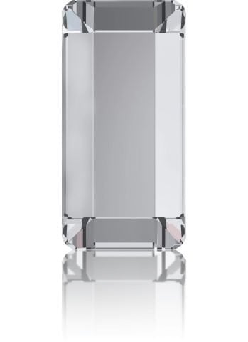 2510 3,7x1,9mm Crystal (001) Foyalı - Dikdörtgen Şekilli Beyaz Altı Düz Mini Kristal Taş