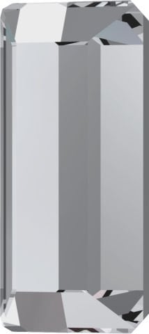 2510 3,7x1,9mm Crystal (001) Foyalı - Dikdörtgen Şekilli Beyaz Altı Düz Mini Kristal Taş