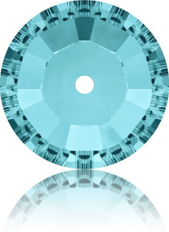 3128 3mm Light Turquoise (263) F - Turquoise Colored Middle Hole Pillar Stone
