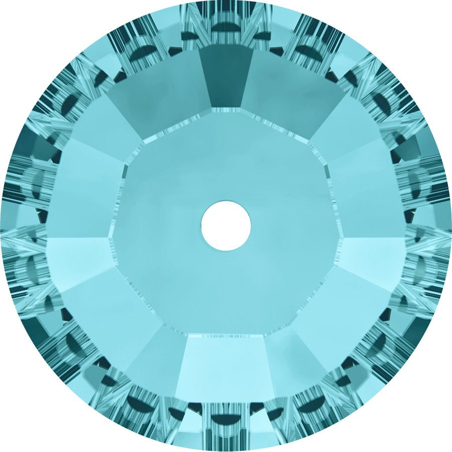 3128 3mm Light Turquoise (263) F - Turquoise Colored Middle Hole Pillar Stone