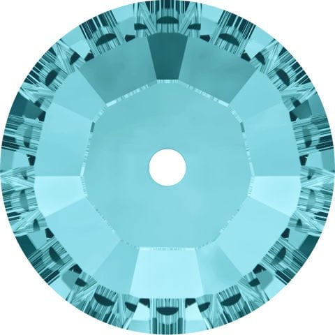 3128 3mm Light Turquoise (263) F - Turquoise Colored Middle Hole Pillar Stone