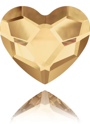 2808 3,6mm Crystal Golden Shadow (001GSHA) Foyalı - Altın Kalp Altı Düz Mini Kristal Taş