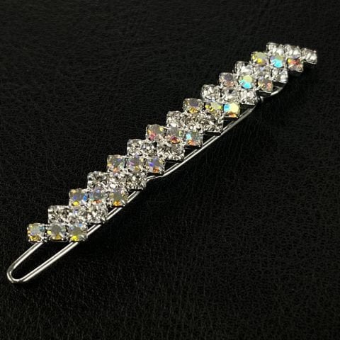 Patricia Bal Peteği Saç Tokası - Parlak Kristal Taşlı Perçinli Saç Firketesi