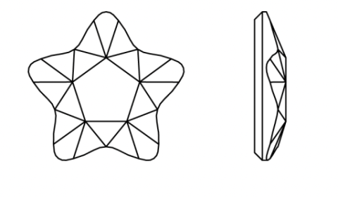 Swarovski 2754 Yıldız 4mm Crystal Golden Shadow (001GSHA) Foyalı - Altın Renkli Mini Kristal Taş