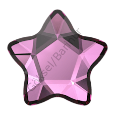 2754 4mm Dark Rose (1201) Foiled - Dark Pink Star Mini Crystal Stone