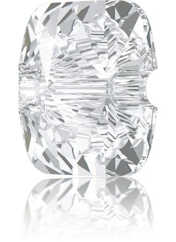 Swarovski 3009 Düğme 14mm Crystal (001) Foyalı - Kare Beyaz Alttan Dikilebilir Düğme