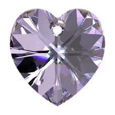 Swarovski 6228 18mm Crystal Vitrail Light (001VL) - Heart Pendant