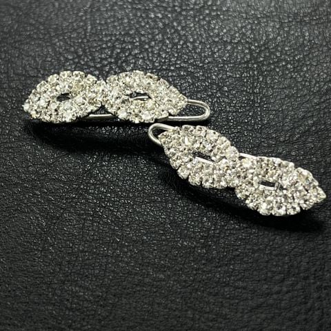 Misty Sonsuzluk Saç Tokası - Parlak Kristal Taşlı Perçinli Saç Firketesi