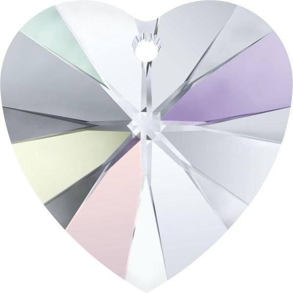 Swarovski 6228 14mm Crystal Aurora Boreale (001AB) - Janjan Heart Pendant