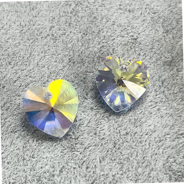 Swarovski 6228 14mm Crystal Aurora Boreale (001AB) - Janjan Kalp Kolye Ucu