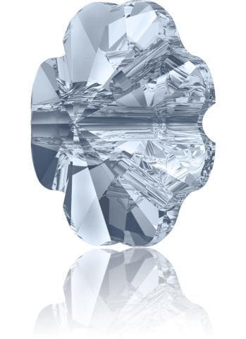 Swarovski 3011 Yonca Düğme 10mm Crystal Blue Shade (001BLSH) Foyasız - Şeffaf Mavi Renkli Düğme