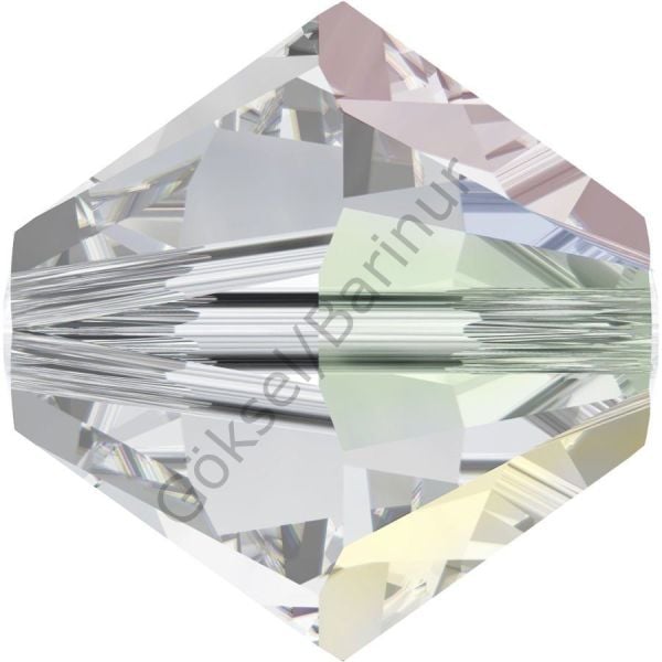 Celestial 3mm Crystal AB (001AB) - Janjan Bicone Kesme Boncuk