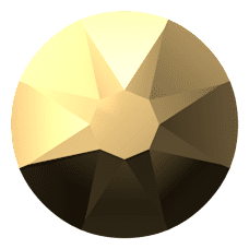 2088 SS16 Crystal Aurum (001AUR) Foiled - Gold Colored Flat Bottom Glass Stone