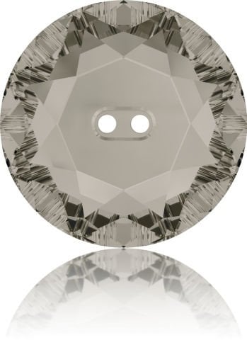 Swarovski 3014 Düğme 16mm Crystal Satin (001SAT) M - Gri Renkli Ortadan Dikilebilir Düğme