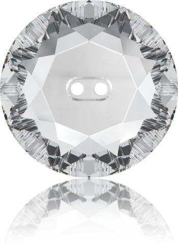 Swarovski 3014 Düğme 16mm Crystal (001) M - Beyaz Renkli Ortadan Dikilebilir Düğme