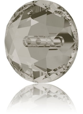 Swarovski 3014 Düğme 12mm Crystal Satin (001SAT) M - Gri Renkli Ortadan Dikilebilir Düğme