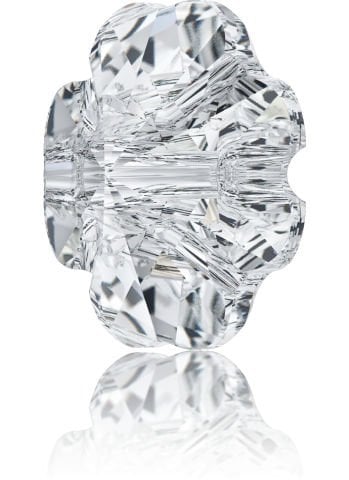 Swarovski 3011 Yonca Düğme 12mm Crystal (001) Foyasız - Beyaz Renkli Düğme