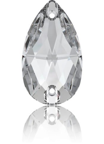 3230 18x10.5mm Crystal (001) F - Drop Shaped White Pillar Stone