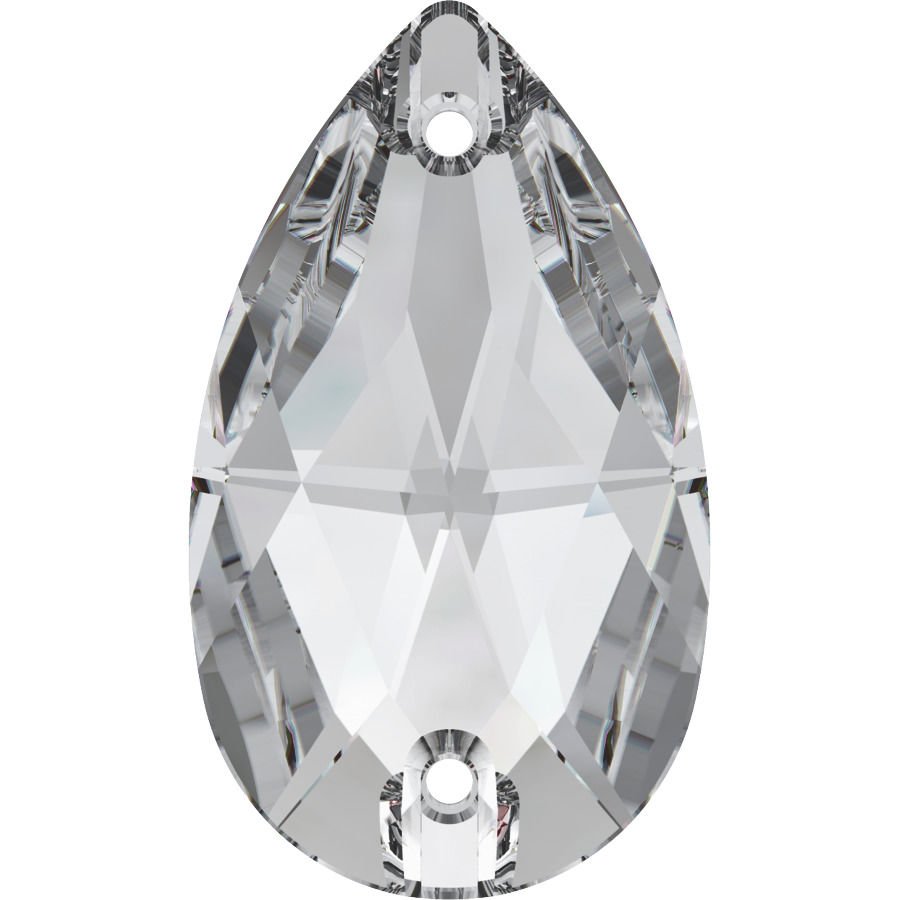 3230 18x10,5mm Crystal (001) F - Damla Şekilli Beyaz Dikme Taş