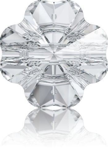 Swarovski 3011 Yonca Düğme 14mm Crystal (001) Foyalı - Beyaz Renkli Düğme