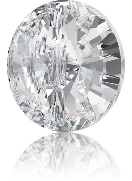 Swarovski 3015 Düğme 18mm Crystal (001) Foyalı - Beyaz Kristal Düğme