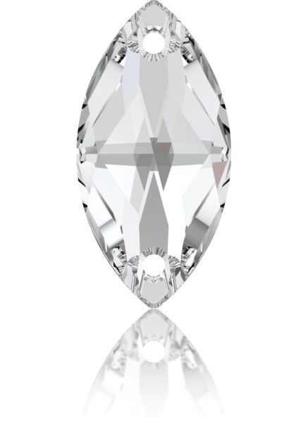 3223 18x9mm Crystal (001) Foiled - Shuttle Shaped White Crystal Pillar Stone