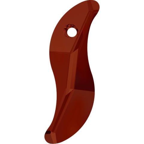 6525 19mm Crystal Red Magma (001REDM) - S-Shaped Brick Red Pendant