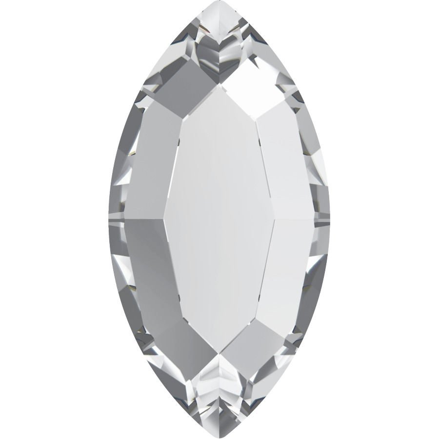 2200 4X2mm Crystal (001) Foyalı - Mekik Şekilli Beyaz Mini Kristal Taş