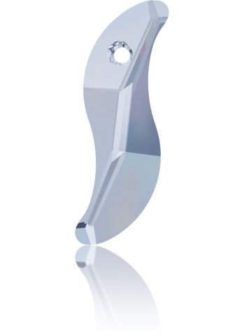 6525 19mm Crystal Blue Shade (001BLSH) - S Shaped Ice Blue Pendant