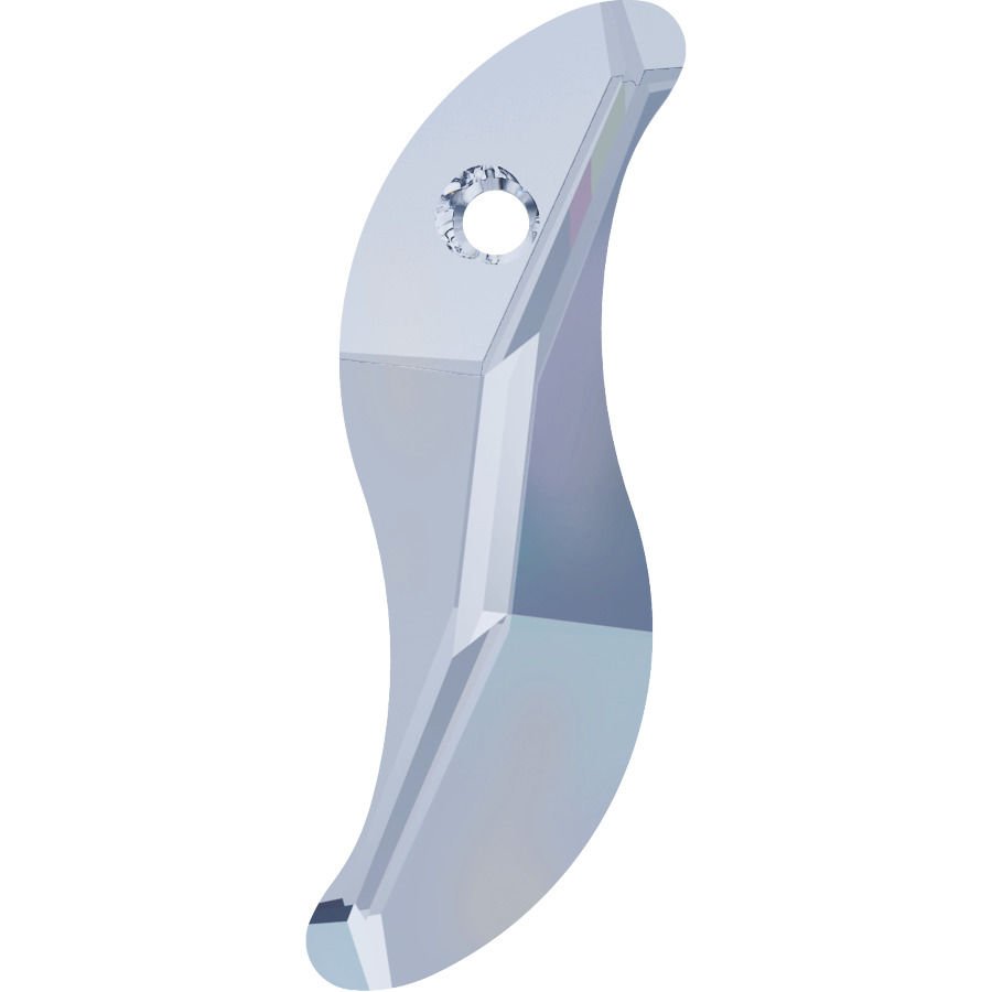 6525 19mm Crystal Blue Shade (001BLSH) - S Shaped Ice Blue Pendant