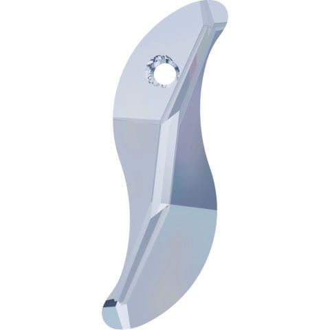 6525 19mm Crystal Blue Shade (001BLSH) - S Shaped Ice Blue Pendant