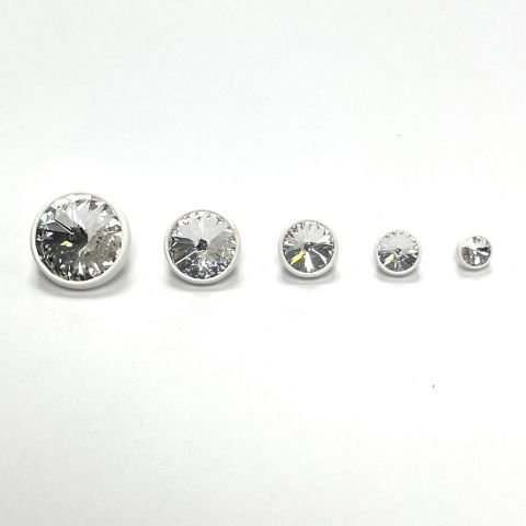 1770/129 White Plastik Çerçeveli Swarovski Kristali (001)