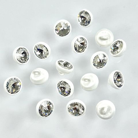 1770/139 White Plastik Çerçeveli Swarovski Kristali (001)