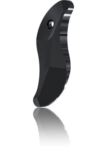 6525 19mm Jet (280) - S Şeklinde Siyah Kolye Ucu