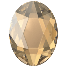 2603 4x3mm Crystal Golden Shadow (001GSHA) Foyalı - Altın Oval Altı Düz Mini Kristal Taş