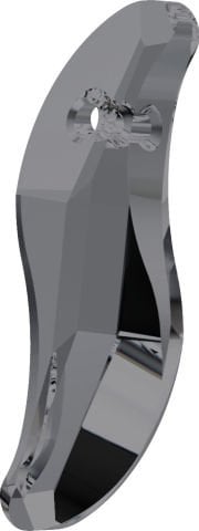 6525 28mm Crystal Silver Night (001SINI) - S Şekilli Altın Kolye Ucu