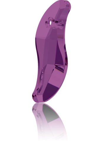 6525 28mm Amethyst (204) - S Şekilli Mor Kolye Ucu