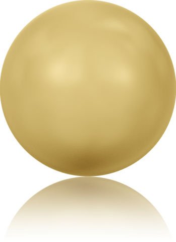 Swarovski 5810 İnci 6mm Crystal Gold Pearl (001 296) - Altın Renkli Kristal İnci Boncuk