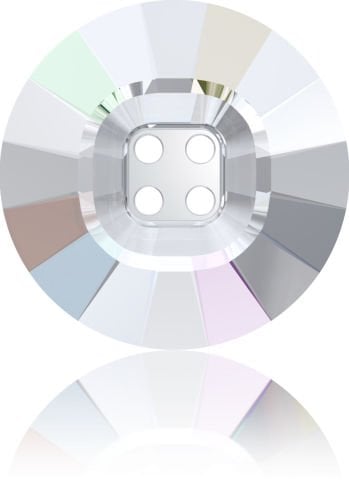 Swarovski 3018 Düğme 18mm Crystal Aurore Boreale (001AB) Foyasız - Janjan Renkli Ortadan Dikilebilir Düğme