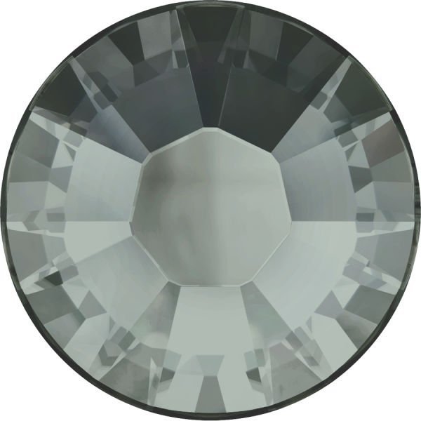 2028 SS6 Black Diamond (215) Foiled - Foyalı Altı Düz Kristal Taş