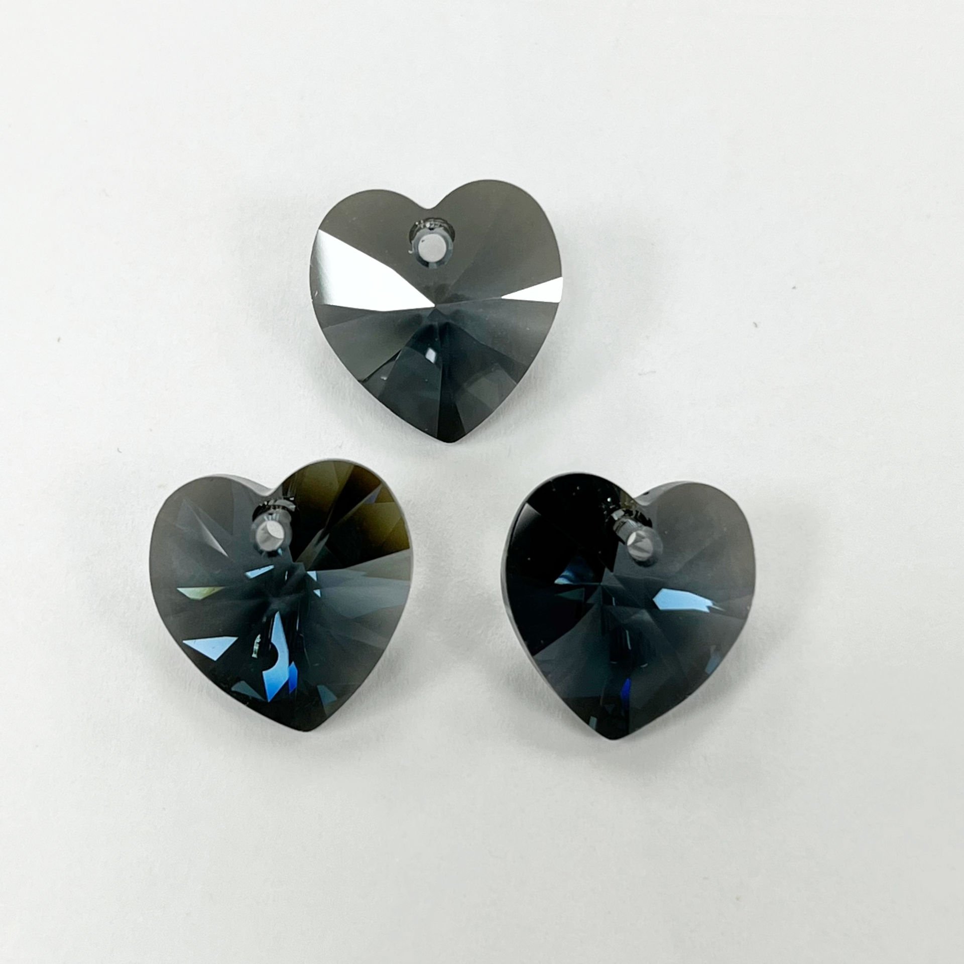Swarovski 6228 14mm Denim Blue Satin (266SAT) - Kalp Kolye Ucu